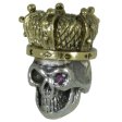 (image for) Queen of the Dead in Brass/White Brass w/Red Garnet Eye (Polished Crown) by Covenant Everyday Gear