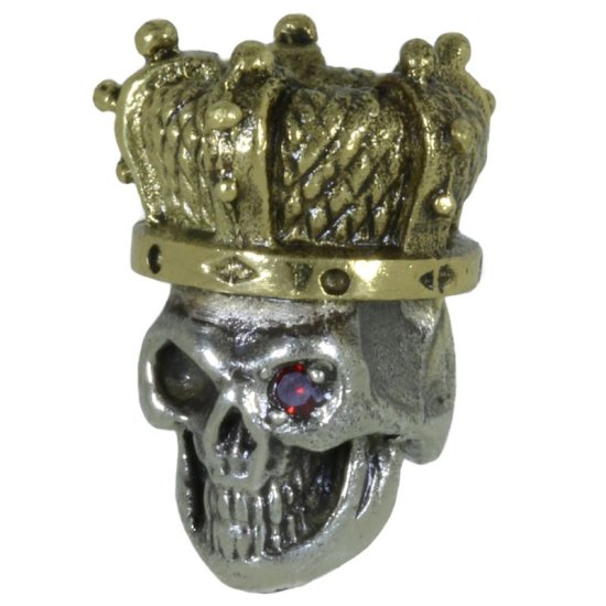(image for) Queen of the Dead in Brass/White Brass w/Red Garnet Eye (Polished Crown) by Covenant Everyday Gear