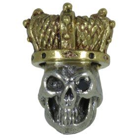 Queen of the Dead in Brass/White Brass w/Black Onyx Eye (Polished Crown) by Covenant Everyday Gear