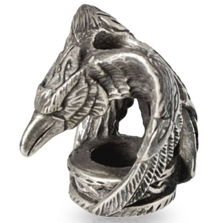 (image for) Raven Bead in Nickel Silver by Russki Designs
