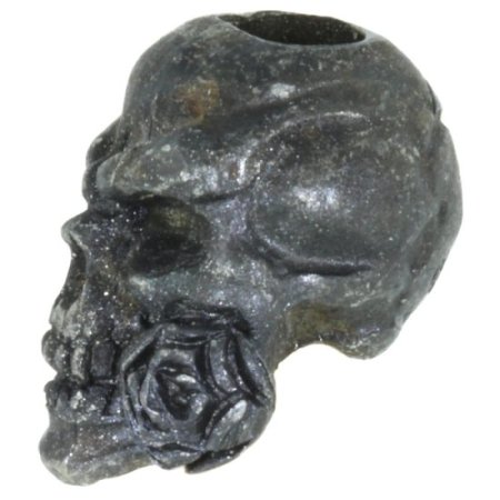 (image for) Rose Skull Bead in Black Oxide Finish by Schmuckatelli Co.