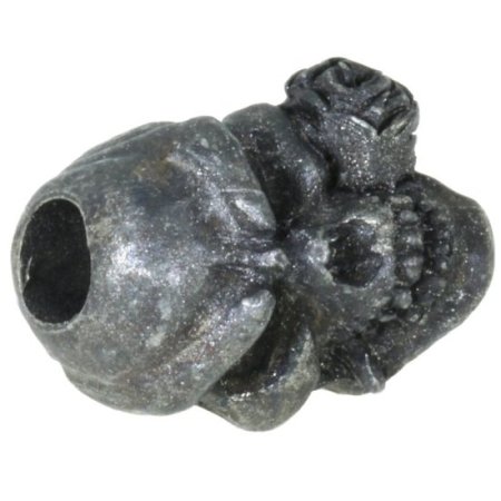(image for) Rose Skull Bead in Black Oxide Finish by Schmuckatelli Co.