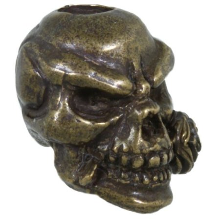 (image for) Rose Skull Bead in Solid Oil Rubbed Bronze by Schmuckatelli Co.