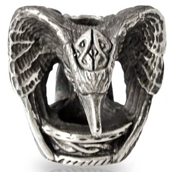 (image for) Raven Bead in Nickel Silver by Russki Designs