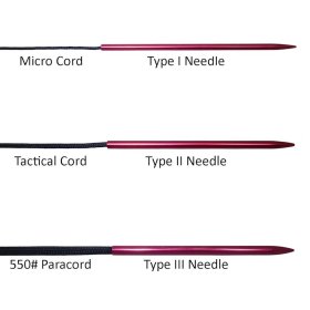 3 Different Size Red Lacing Needles with Storage Capsule