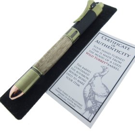 Revolver Pen in (Wild Turkey® Oak) Antique Brass / Copper