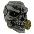 (image for) Rose Skull Bead in Rhodium/Antique 18K Gold Finish by Schmuckatelli Co.