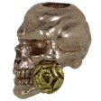 (image for) Rose Skull Bead in Antique Rose Gold/Antique 18K Gold Finish by Schmuckatelli Co.