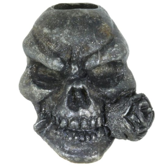 (image for) Rose Skull Bead in Black Oxide Finish by Schmuckatelli Co.