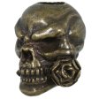 (image for) Rose Skull Bead in Solid Oil Rubbed Bronze by Schmuckatelli Co.