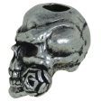 (image for) Rose Skull Bead in Pewter by Schmuckatelli Co.