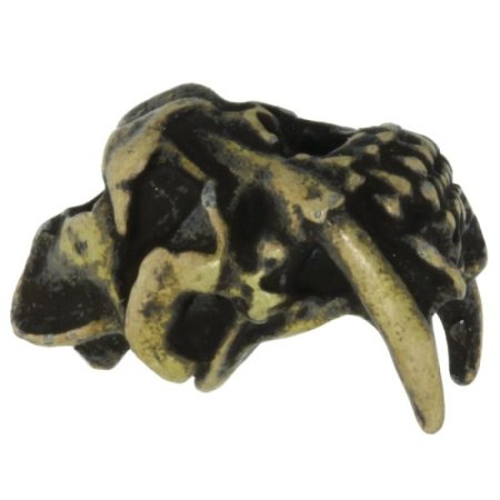 (image for) Sabretooth Bead in Roman Brass Oxide Finish by Schmuckatelli Co.