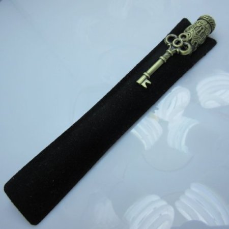 (image for) Skeleton Key Pen in (Zebra Wood) Antique Brass