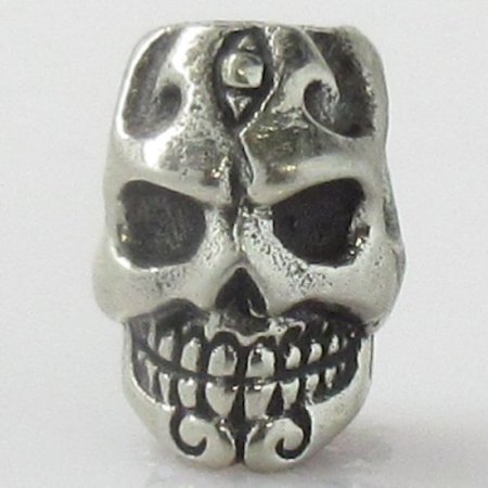 (image for) Skull Spacer Bead in White Brass by Covenant Everyday Gear