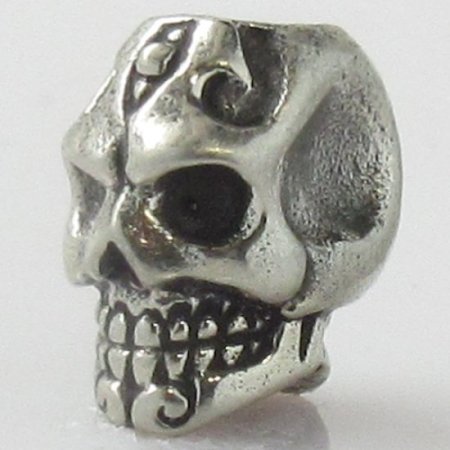 (image for) Skull Spacer Bead in White Brass by Covenant Everyday Gear