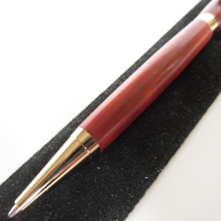 (image for) Slimline Twist Pen in (Red Heartwood) 24kt Gold