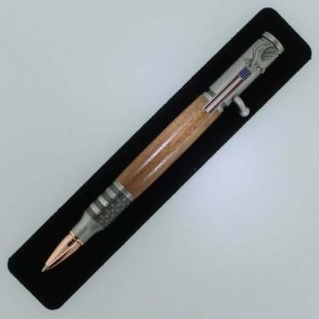 (image for) Statue of Liberty Flag Bolt Action Pen in (Mango) Antique Pewter/Rose Gold