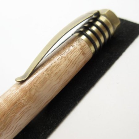 (image for) Spartan Click Pen in (Red Oak) Antique Brass