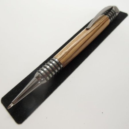 (image for) Spartan Click Pen in (Zebrawood) Gun Metal