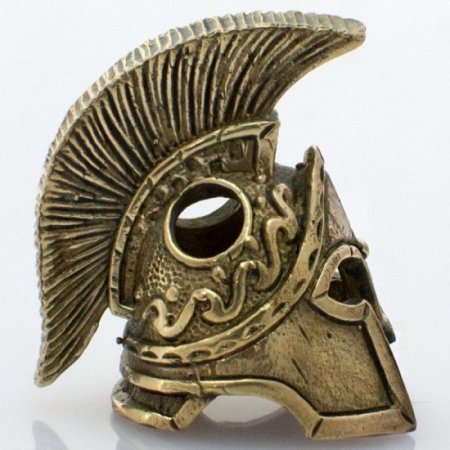 (image for) Spartan Helmet Bead in Brass by Russki Designs