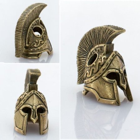 (image for) Spartan Helmet Bead in Brass by Russki Designs