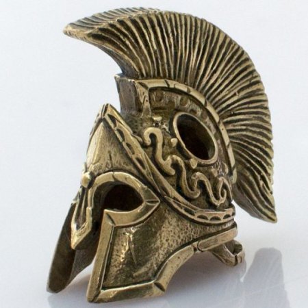 (image for) Spartan Helmet Bead in Brass by Russki Designs