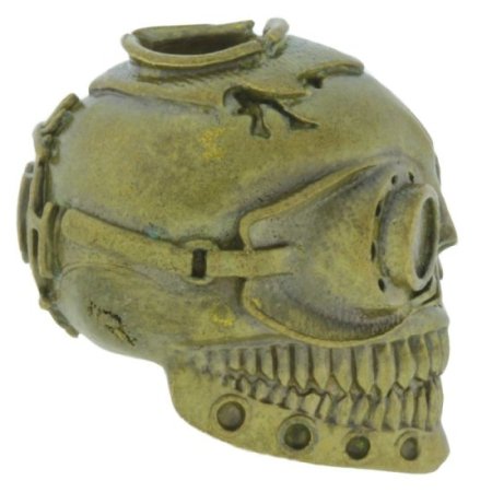 (image for) Steampunk Skull Helmet In Brass By Techno Silver