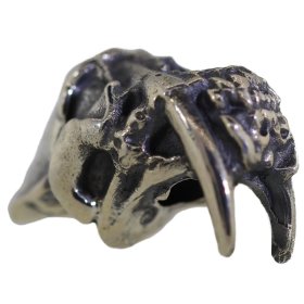 Sabretooth Bead in Solid .925 Sterling Silver by Schmuckatelli Co.