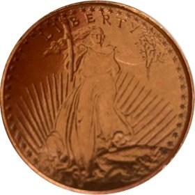 Saint Gaudens 5 oz .999 Pure Thick Copper Round Bar