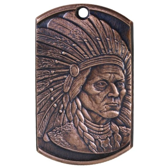 (image for) Sitting Bull Copper Dog Tag Necklace