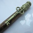 (image for) Skeleton Key Pen in (Zebra Wood) Antique Brass