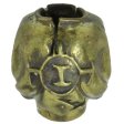(image for) Skull Gas Mask Bead In Brass By Techno Silver