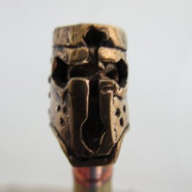 Skullhelm (2 piece) in Bronze by Sosa Beadworx