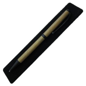 Slimline Twist Pen in (Bamboo) Black Enamel