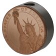 (image for) Statue Of Liberty Design (Polished Copper) Stainless Steel Core Lanyard Bead By Barter Wear 