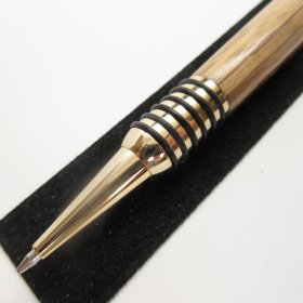 Spartan Click Pen in (Zebrawoodk) 24K Gold