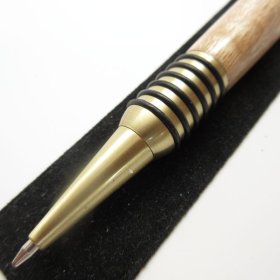 Spartan Click Pen in (Red Oak) Antique Brass