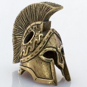 Spartan Helmet Bead in Brass by Russki Designs