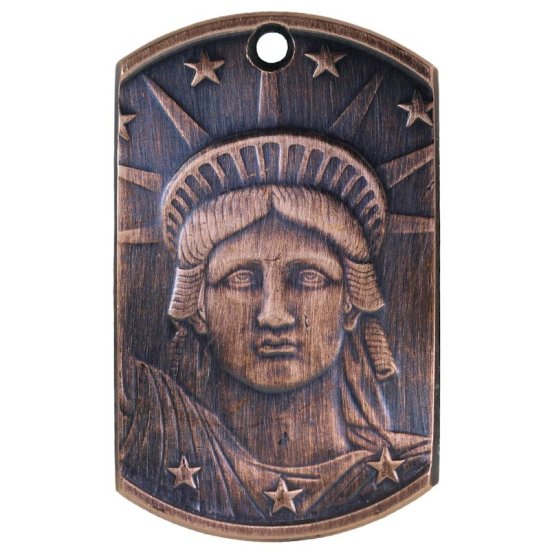 (image for) Liberty Head Copper Dog Tag Necklace