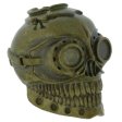 (image for) Steampunk Skull Helmet In Brass By Techno Silver