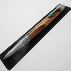 Southwest Mesa Twist Pen in (Tigerwood) Antique Pewter