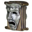 (image for) Theatrical Mask (Bronze Base - .925 Sterling Silver Masks) By Techno Silver