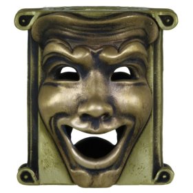 Theatrical Mask (Brass Base - Bronze Masks) By Techno Silver