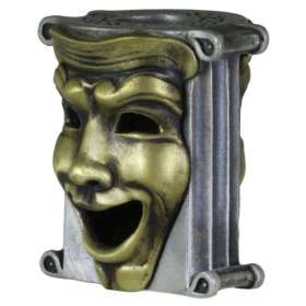 Theatrical Mask (.925 Sterling Silver Base - Brass Masks) By Techno Silver