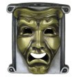 (image for) Theatrical Mask (.925 Sterling Silver Base - Brass Masks) By Techno Silver