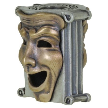 (image for) Theatrical Mask (.925 Sterling Silver Base - Bronze Masks) By Techno Silver