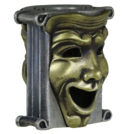 (image for) Theatrical Mask (.925 Sterling Silver Base - Brass Masks) By Techno Silver