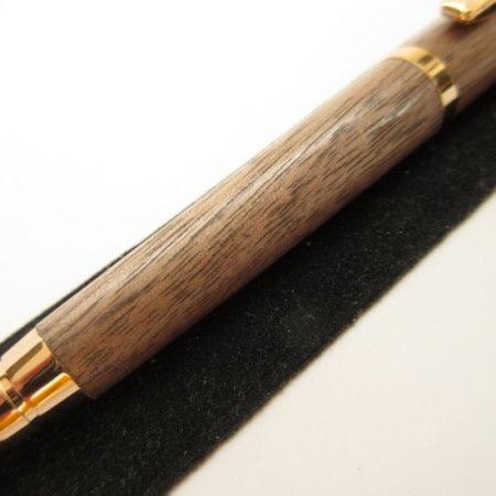 (image for) Tec Stylus Twist Pen in (Black Walnut) 24K Gold