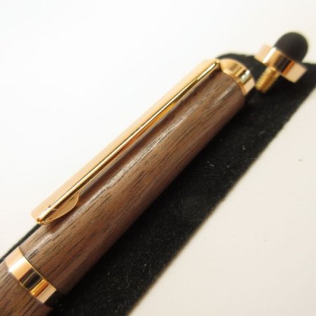 (image for) Tec Stylus Twist Pen in (Black Walnut) 24K Gold