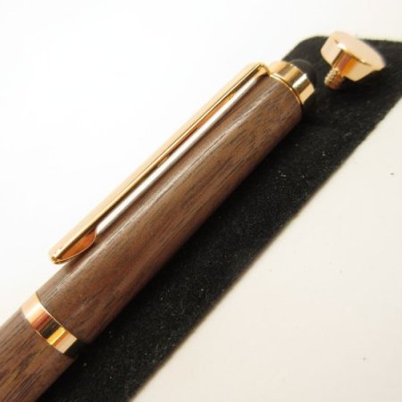 (image for) Tec Stylus Twist Pen in (Black Walnut) 24K Gold